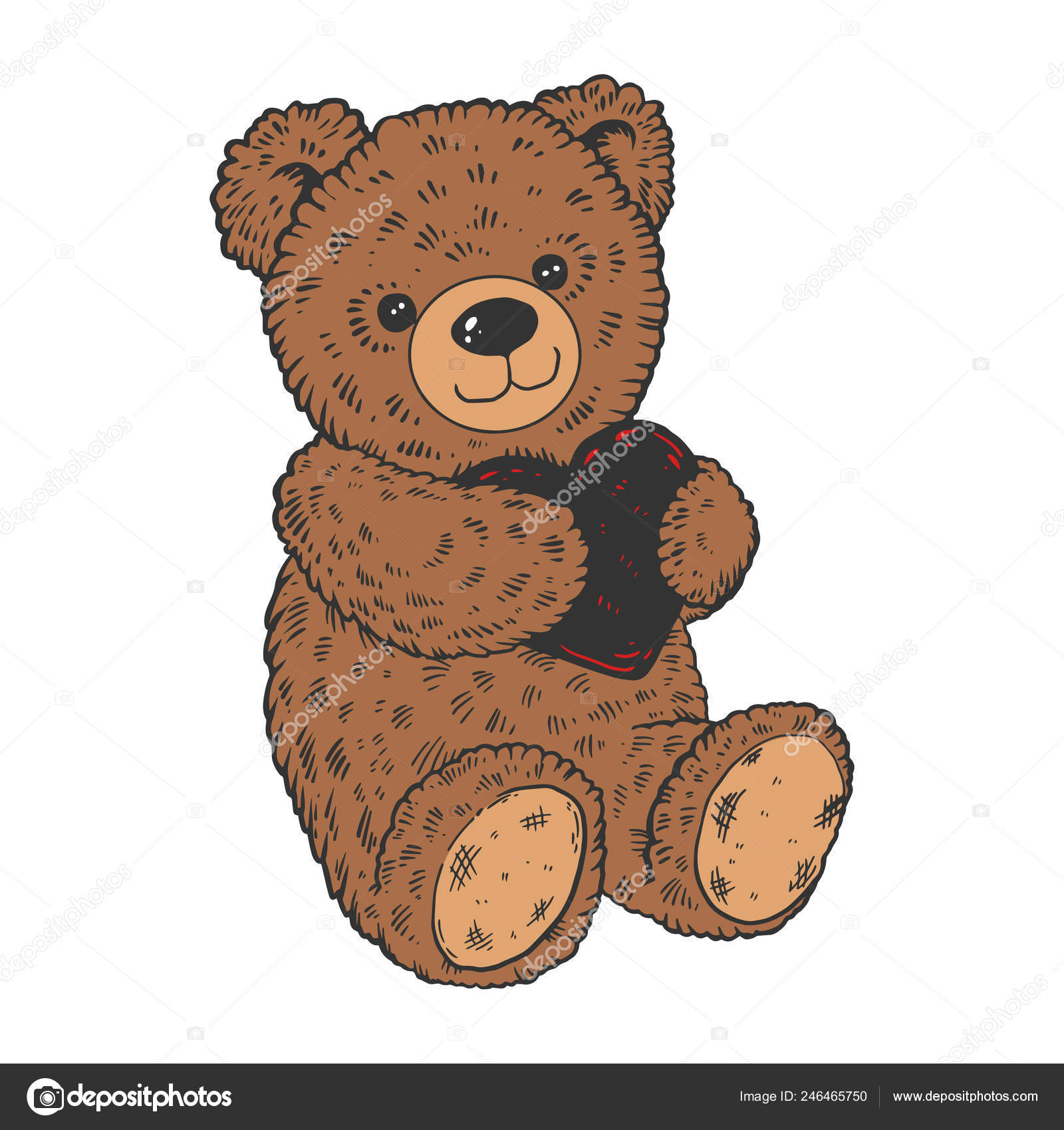 How To Draw A Cute Teddy Bear Hugging Heart 🧸 - Pencil Sketch || Very Easy Teddy  Bear Drawing - YouTube