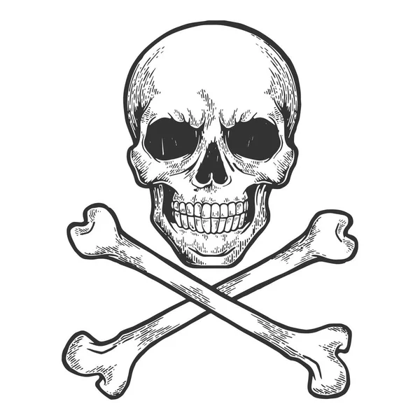 Skull with crossed bones. 