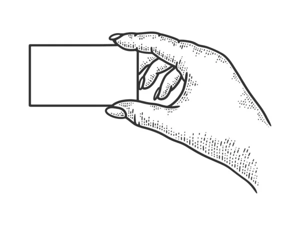벡터 삽화를 그리는 명함 스케치를 가지고 있습니다. 티셔츠 의류 인쇄 디자인. 스크래치 보드 모방. 손으로 그린 흑백 그림. — 스톡 벡터