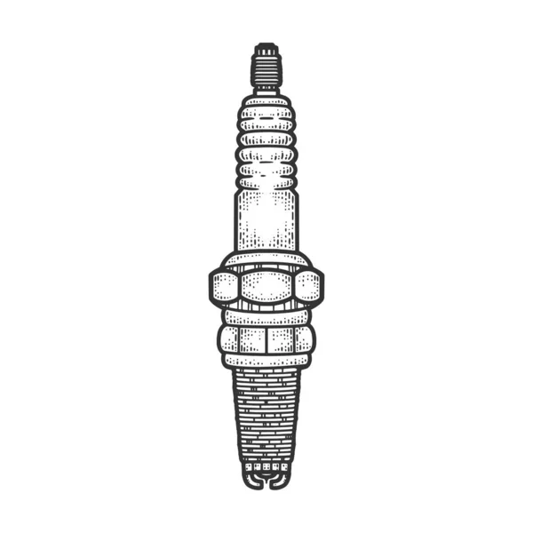 Illustrazione vettoriale dell'incisione dello schizzo della candela. T-shirt abbigliamento design di stampa. Imitazione del gratta e Vinci. Immagine disegnata a mano in bianco e nero. — Vettoriale Stock