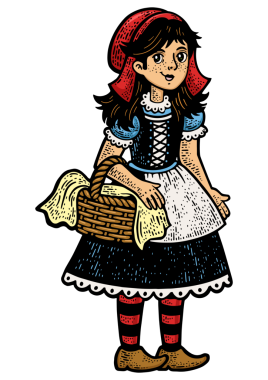 Kırmızı Başlıklı Kız PNG çizimi