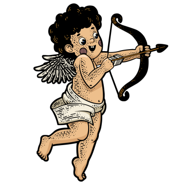 yay çizimi ile cupid PNG illüstrasyon
