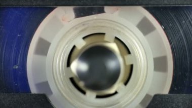 Eski ses Kaset reel oynuyor. Yakın çekim.