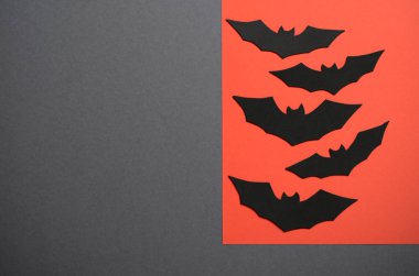 Siyah yarasalar üzerinde turuncu artalanları, Cadılar Bayramı tatil sembolü