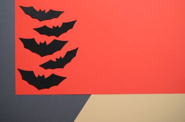 Siyah yarasalar üzerinde turuncu artalanları, Cadılar Bayramı tatil sembolü