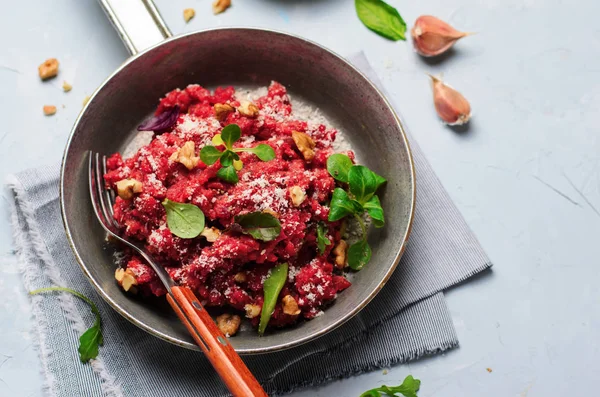 Pancar Risotto Parmesan, İtalyan yemekleri, vejetaryen yemek ile