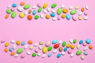 Parlak arka plan, tatlı Paskalya tedavi, tatil kavramı üzerinde çikolata yumurta