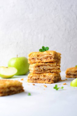 Ev yapımı elma pasta barlar, Kek pasta, tatlı