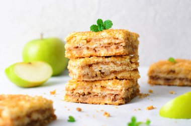 Ev yapımı elma pasta barlar, Kek pasta, tatlı