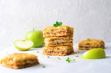 Ev yapımı elma pasta barlar, Kek pasta, tatlı
