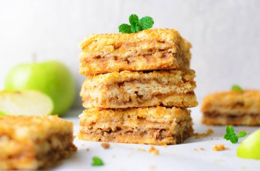 Ev yapımı elma pasta barlar, Kek pasta, tatlı