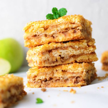 Ev yapımı elma pasta barlar, Kek pasta, tatlı