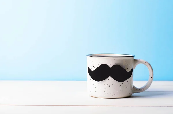 Happy Father\'s Day Concept, Coffee Mug with Mustache
