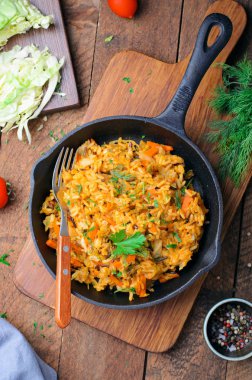 Tavada Yabani Pirinç ile Lahana, Vejetaryen Gıda