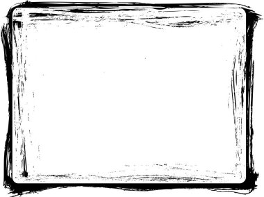 Grunge fotoğraf çerçevesi köşeleri yuvarlatılmış. Fırça sınır tasarlamak.