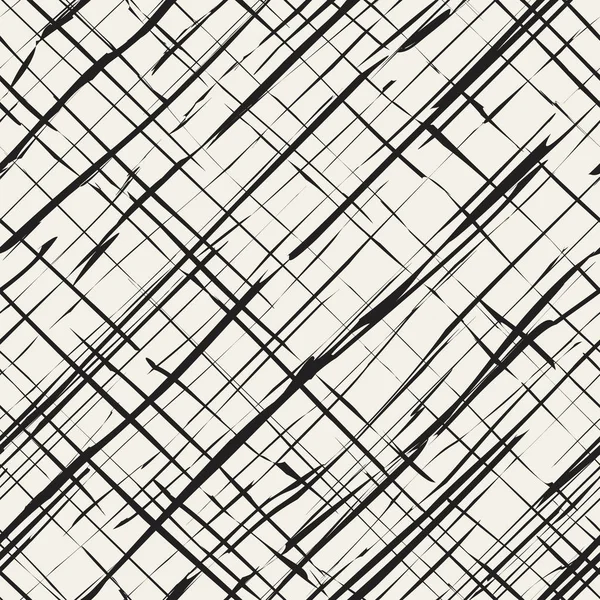 Grunge Diagonalement Lignes Encre Arrière Plan Vectoriel Grungy Tartan Table — Image vectorielle