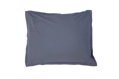 Beyaz arkaplanda izole edilmiş gri yastık.