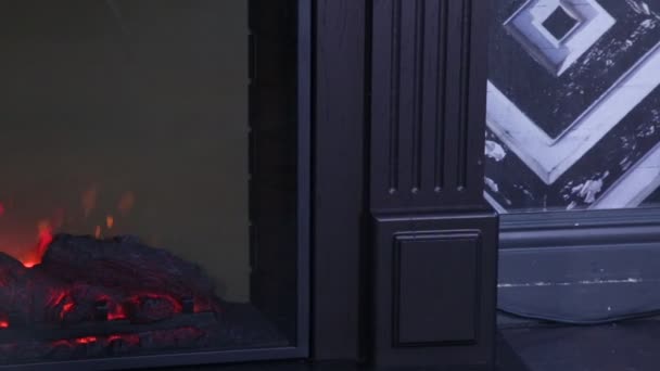 壁炉里的火 — 图库视频影像