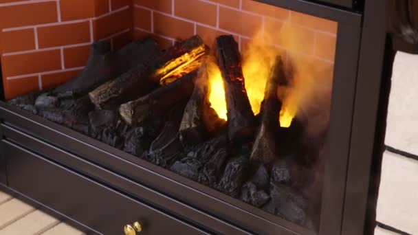 Fire Fireplace — Stock Video