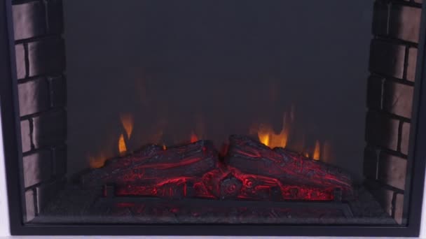 feu dans la cheminée.