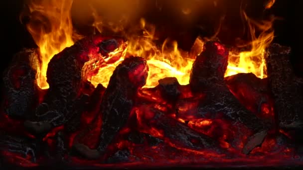 Огонь Камине — стоковое видео