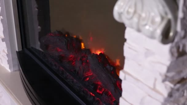 Şöminede Yangın Var — Stok video