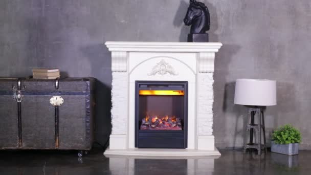 Fire Fireplace — Stock Video