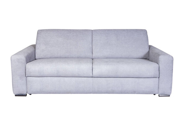 Isolated contemporary gray sofa