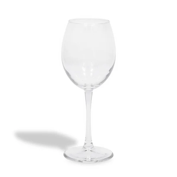 Verre Verre Vide Transparent Pour Boissons Isolé Sur Fond Blanc — Photo