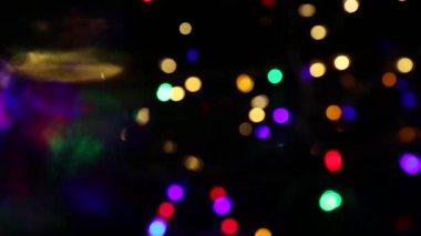 Bokeh çok renkli görüntüleri parlayan ile arka plan.