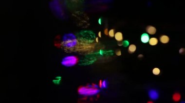 Bokeh çok renkli görüntüleri parlayan ile arka plan.