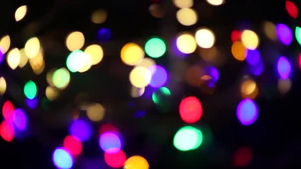 Fondo Abstracto Con Imágenes Bokeh Multicolor Brillantes — Vídeo de stock