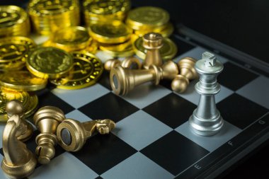 Soyut satranç oyun tahtası görüntüyü kapat.