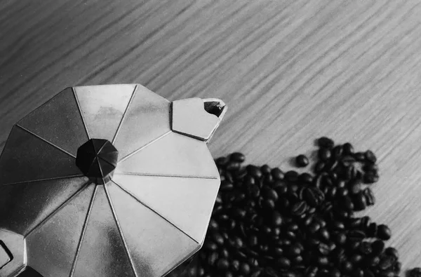 Foto Film 135 Bianco Nero Caffè Torrefatto Look Vintage Sfondo — Foto Stock