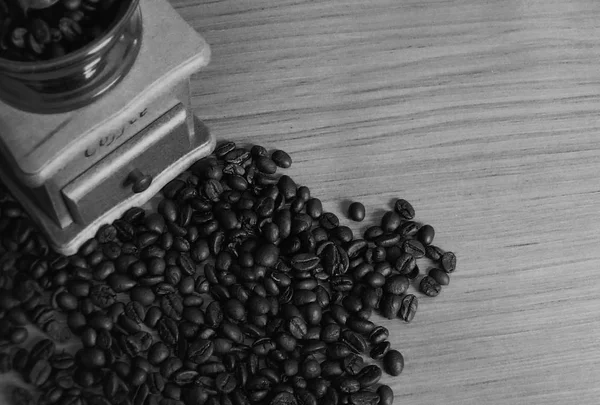 Фотопленка 135 Черно Белый Кофе Жареный Винтажный Взгляд Заднем Плане — стоковое фото
