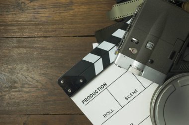 Film üretim düz perde arkasında yatıyordu görüntü arka planı.