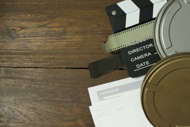 Film üretim düz perde arkasında yatıyordu görüntü arka planı.