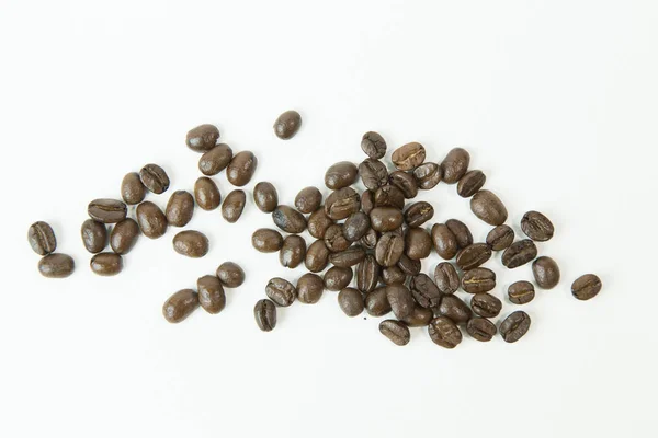 Koffie Geroosterde Bonen Premie Witte Achtergrond — Stockfoto