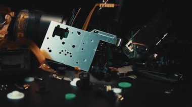 Elektronik atık görüntüleri kamera hareketi.