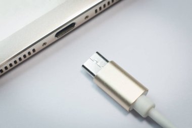 kablo usb tip c Bu bağlantı aygıtı yakın görüntü.