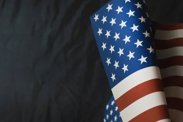 Veteranos Conceito Dia Estados Unidos América Bandeira Fundo Preto — Fotografia de Stock