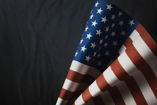 Veteranos Conceito Dia Estados Unidos América Bandeira Fundo Preto — Fotografia de Stock