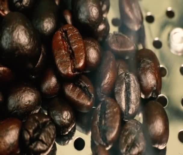 Görüntüleri Kahve Kavrulmuş Kamera Hareketi — Stok video