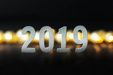 Mutlu yeni yıl 2019 kutlama resmi arka planı.