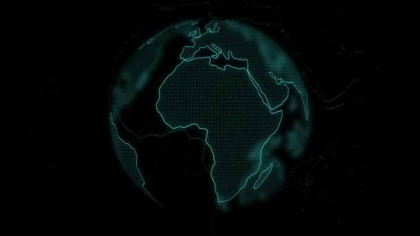 Las Imágenes Tierra Azul Resplandece Movimiento Oscuro — Vídeos de Stock