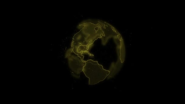 Yellow Earth Glow Dark Movement Footage — Stock Video