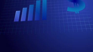 CG görüntüleri iş grafik mavi tonu kamera hareketi.