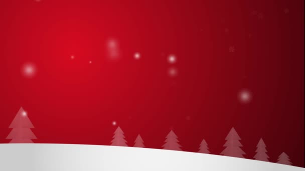 Navidad Nieve Celebraciones Tiempo Metraje Fondo — Vídeos de Stock