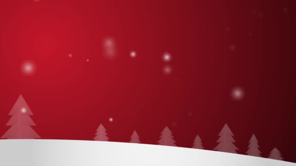 圣诞节雪庆祝时间镜头背景 — 图库视频影像