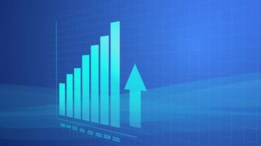 Görüntüleri iş grafik mavi tonu kamera hareketi.